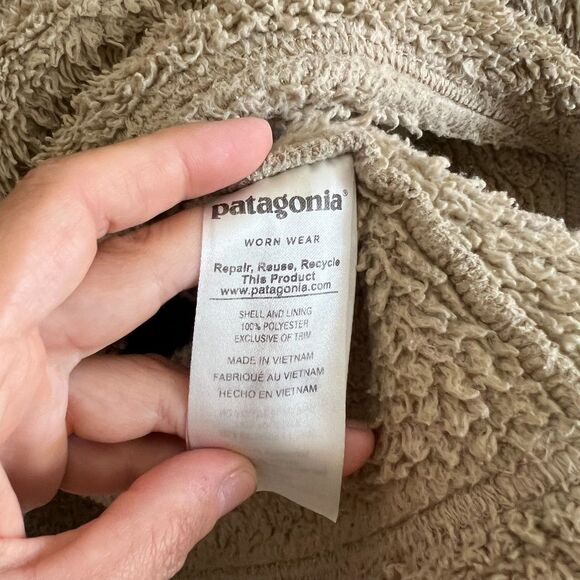 PATAGONIA Los Gatos Beige Tan 1/4 Zip Long Sleeve Pullover Sweater Womens Small - Picture 7 of 7